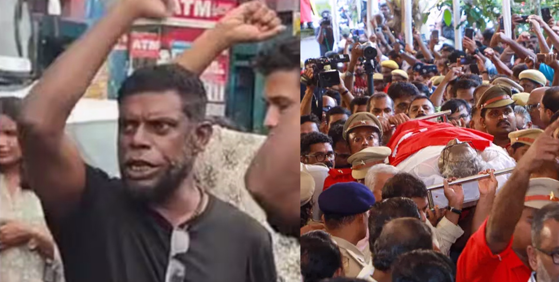 ഇല്ല... ഇല്ല... മരിക്കുന്നില്ല, സഖാവ് വിഎസ് മരിക്കുന്നില്ല; മുദ്രാവാക്യം മുഴക്കി വിനായകൻ, അന്ത്യാഭിവാദ്യം അർപ്പിച്ച് കൂട്ടായ്മ