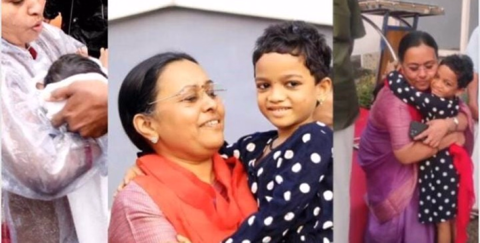 മഹാപ്രളയത്തിൽ കൈകളിലെത്തിയ കൈക്കുഞ്ഞ്, മിത്രയെ വീണ്ടും ചേർത്തണച്ച് മന്ത്രി വീണാ ജോർജ്